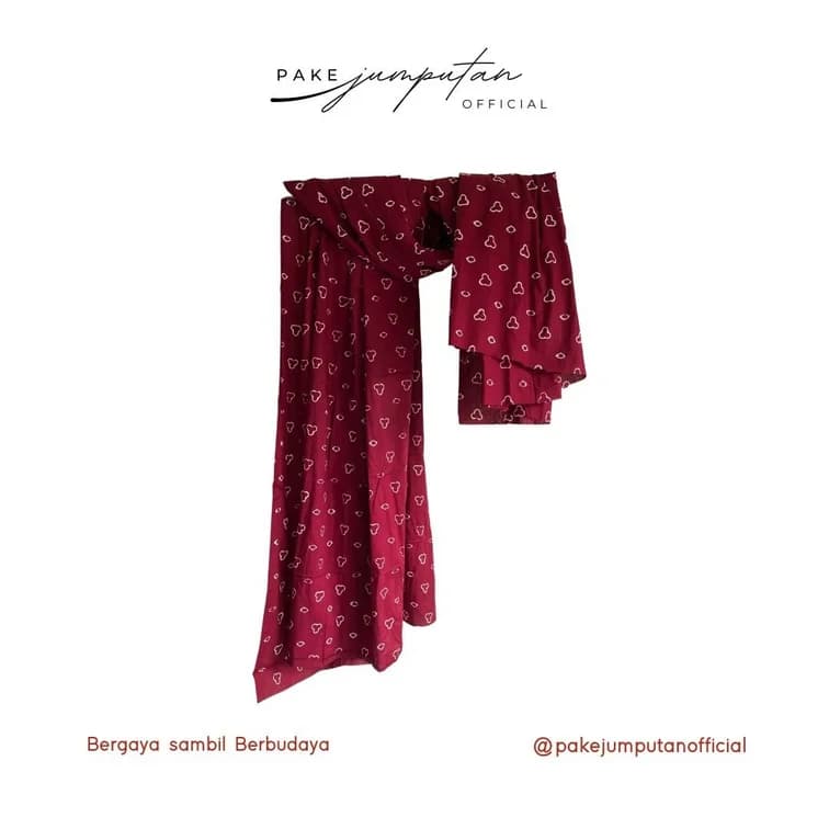 Foto produk kain jumputan dengan tagline Bergaya sambil Berbudaya