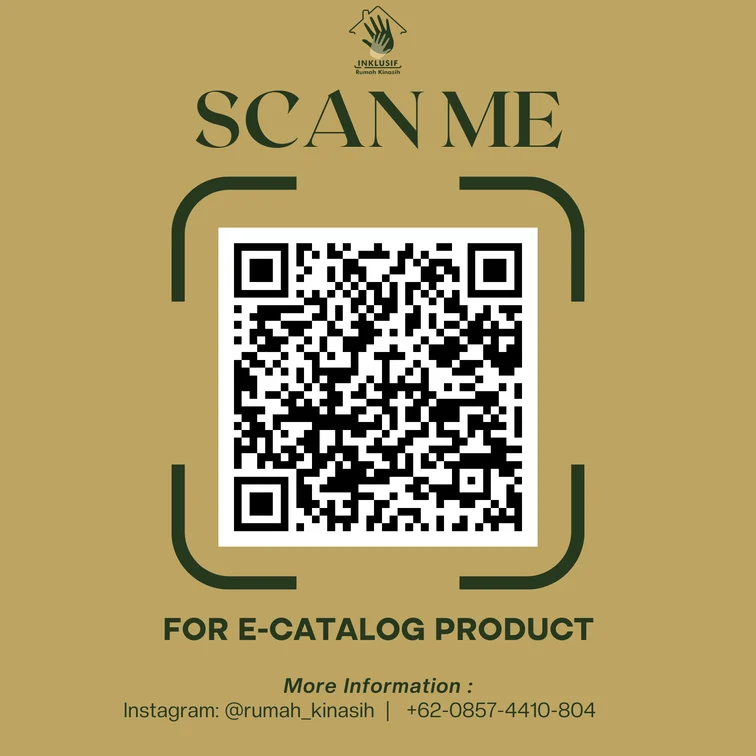 Poster e-katalog dengan kode QR
